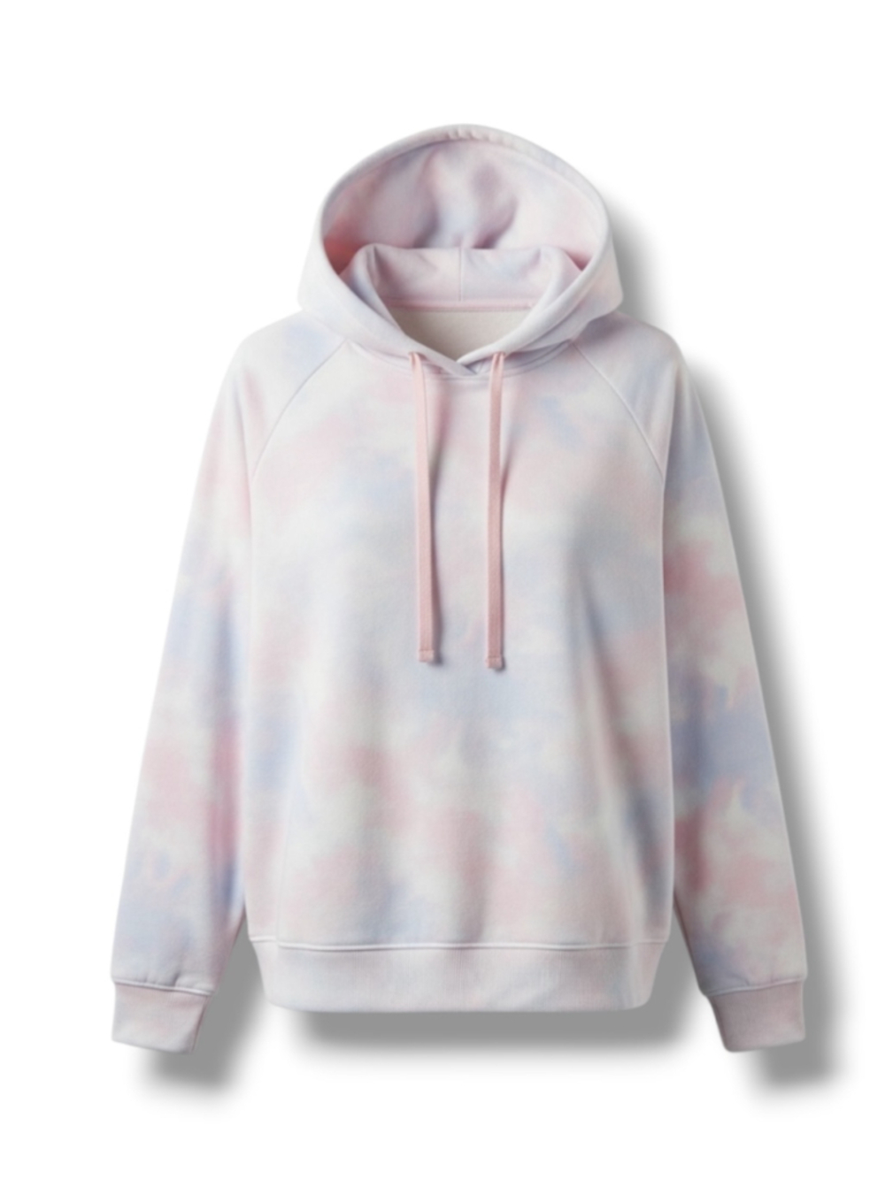 Spiritual Gangster Tie-Dye Hoodie Sweatshirt in White Pink Size S
